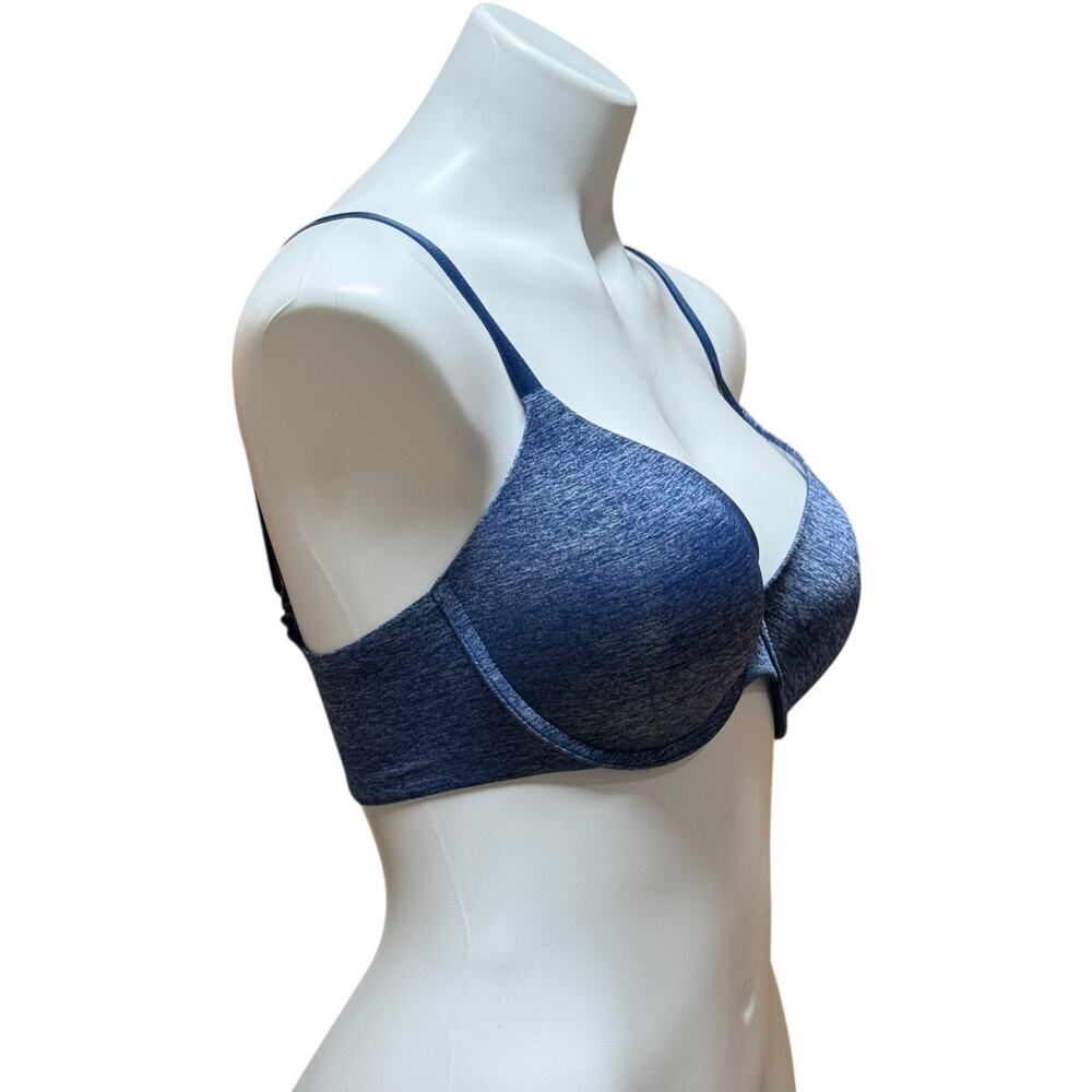 Victoria's Secret Uplift Semi Demi Back Close Convertible Underwire Bra Blue 34D - Picture 4 of 6